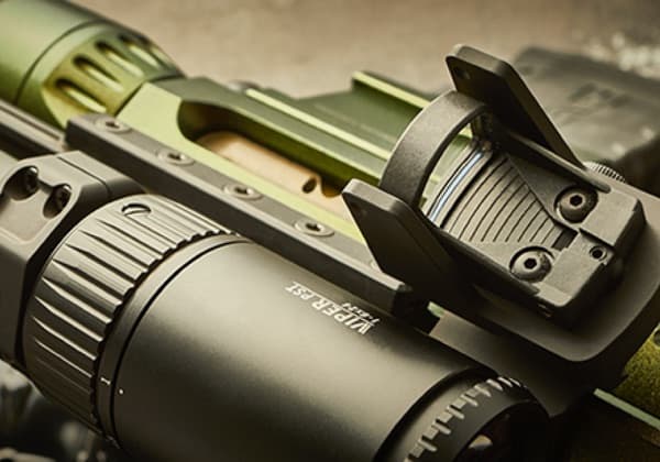 Close-up of a JP optic and mount